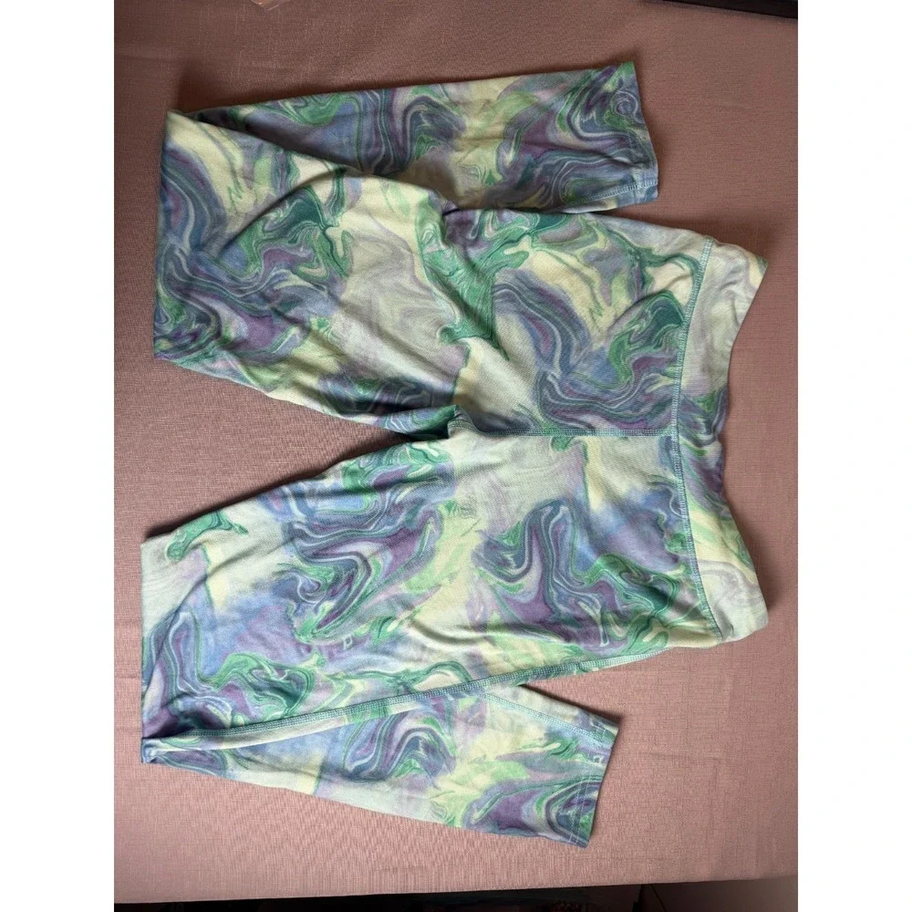 Girls Champion Active Pants Size XL 14-16 Leggings Green Blue - Picture 5 of 9